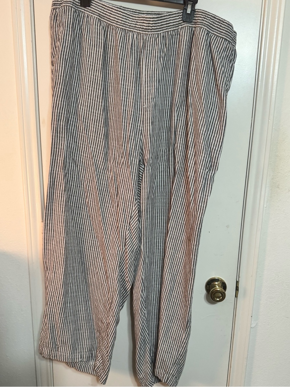 Striped Wide-Leg Women's Pants - Black & White old navy 3x